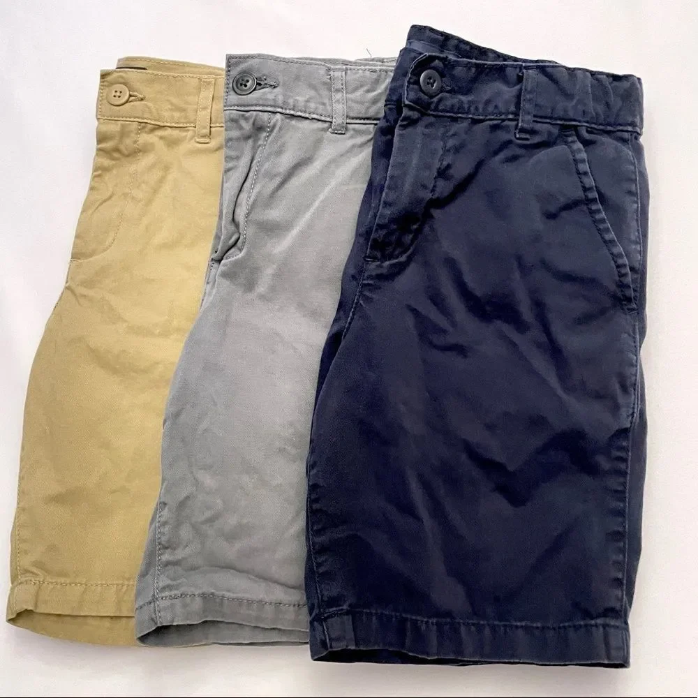 The Children’s Place Lot of THREE Pairs of Flat Front Husky Shorts Size 8H